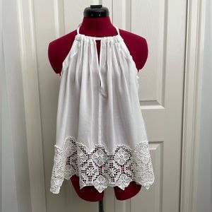 Free People crochet lace halter - size M